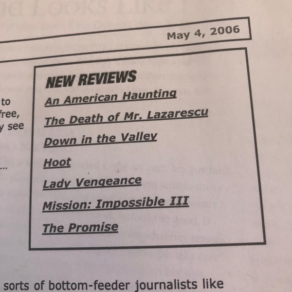 ARCHIVE: "Man, I wish I had your job."